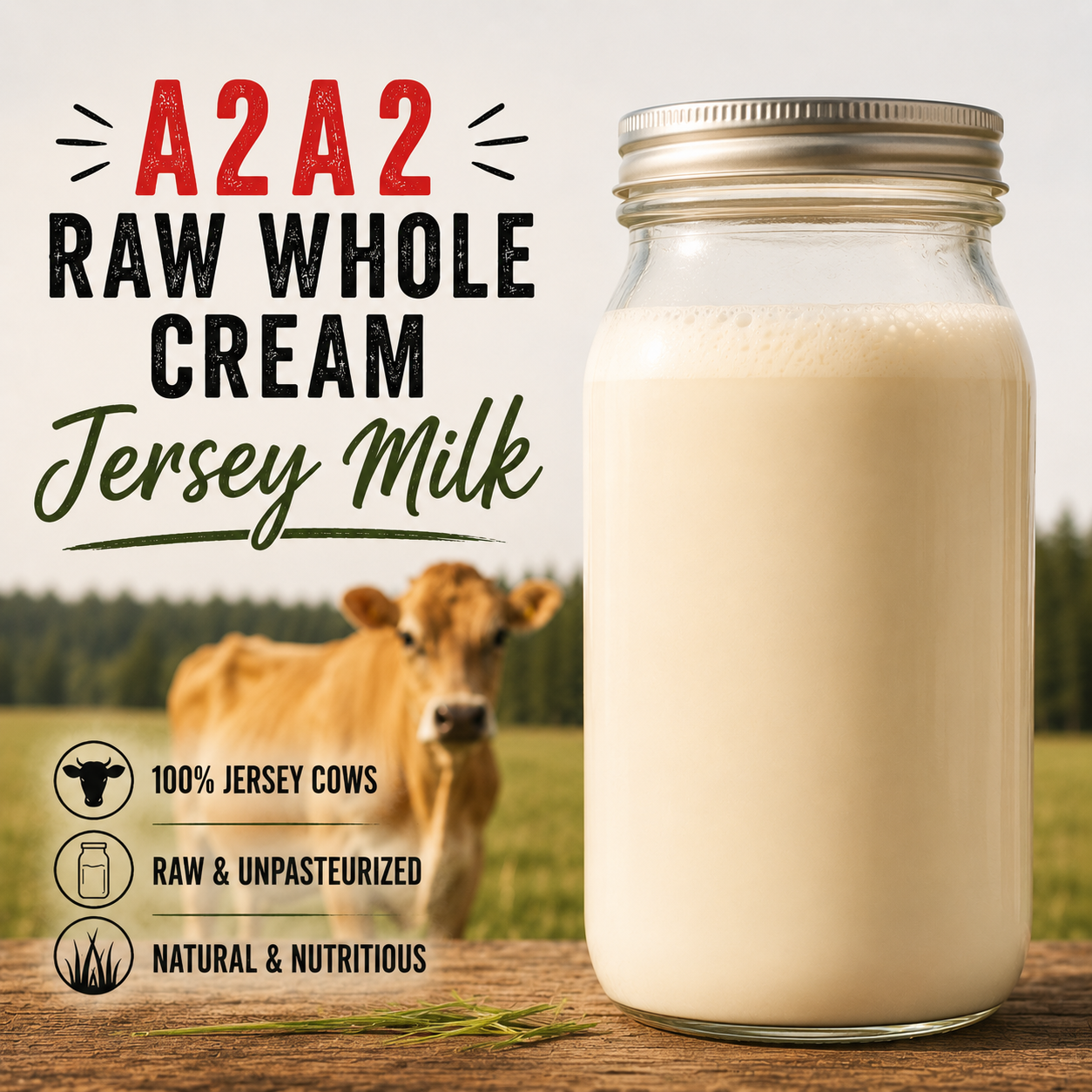 Covenant Ranch A2A2 Jersey milk flyer
