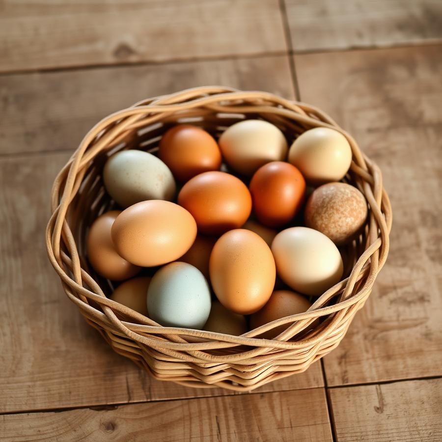 Farm fresh eggs gathered at Covenant Ranch
